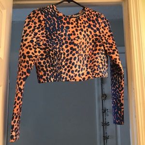 Leopard print crop top! BRAND NEW